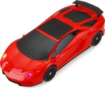 OTOOBEST Black Portable Wireless Bluetooth Car Speaker | Compact & Powerful Bluetooth Speaker for On-The-Go Audio (LAMBEROGHINI, Red)