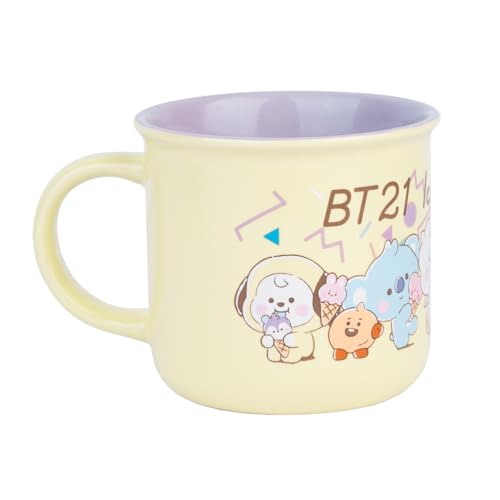 Grupo Erik Ceramic Mug - BT21 Merch | 12.6 oz - 375 ml Coffee Mug Tea, Cool Mugs and Cups | BT21 Gifts Under 10 Pounds, Kawaii Stuff, Kawaii Gifts
