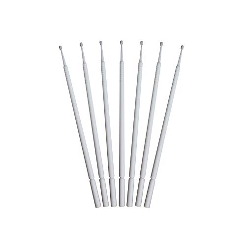 Vivid Microfoam Tip Applicators - Microbrush Applicator Great For Dental, Beauty or Personal Care, Comes with Convenient Dispenser, Pack of 400, PeleTip (Superfine 1mm, White)