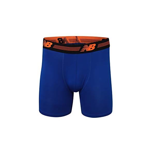 New Balance Men's Standard Performance 6" NO Fly Boxer Brief (4-Pack), HLT/Black(ht)/Team Royal/Team Royal Strt, X-Large - Image 6