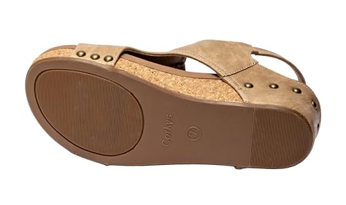 Image of Corkys Footwear Volta Wedge - Chic Elegance Meets All-Year Comfort with a 2-Inch Cork Heel and Marshmallow Insole for Stylish Everyday Wear and All-Day Comfort