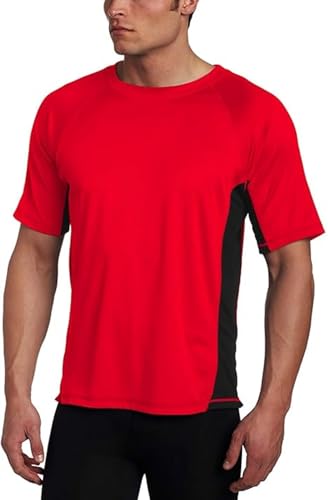 Kanu Surf Men’s Swim Shirt with Short Sleeves – UPF 50+ Rash Guard for Men with Quick-Dry Fabric (Small)
