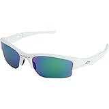 Oakley Men's OO9009 Flak Jacket XLJ Rectangular Sunglasses, Matte White/Jade Iridium, 63 mm