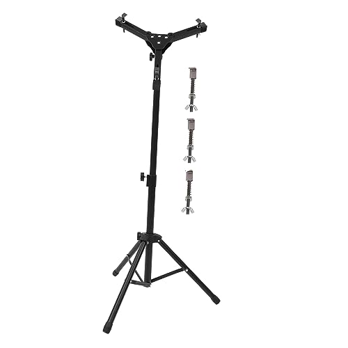 VANZACK 1Set Dumb Drum Holder Rack for Beginners Portable Folding Stand with Height for Practice and Storage Black