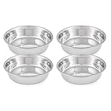 Jeffers 1 Pint Heavyweight Stainless Steel Bowl, 4 Pack