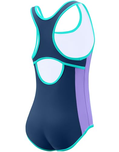 Image of G Gradual Girl's One Piece Swimsuits Racerback Kids Bathing Suit | for Girls 7-16Y, Fully lined for no see-through, Wider straps, UPF 50+, Modest coverage, Swimwear for Swim Team, Beach, Pool