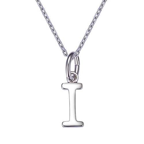 VIKI LYNN Collar Inicial con Colgante Letra I 925 Plata de Ley Regalo para Mujeres Cover