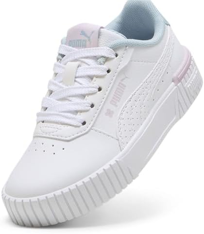 PUMA Carina 2.0 Tropical PS, Sneaker Girls, Puma White Turquoise Surf Grape Mist, 11 US - 5
