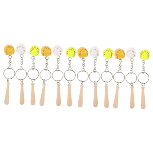 Porte-clés de baseball en métal et sa mini batte en chaîne