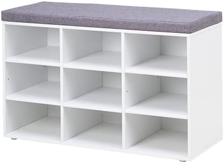white wood shoe rack bench