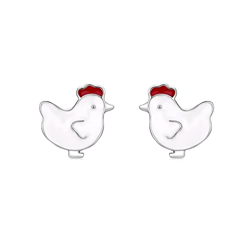 925 Sterling Silver Small Cute Animal Stud Earrings - Hypoallergenic for Daughter, Girlfriend or Girls