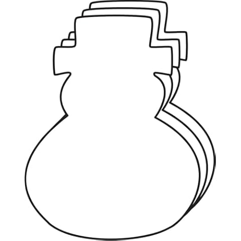 5.5” Snowman Single-Color Creative Paper Cut-Outs, 31 Cut-Outs in a Pack for Christmas/Winter Celebrations Décor and Kids Classroom Craft Projects Cover