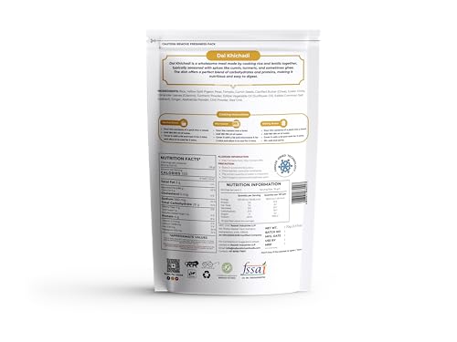 Image of Indian Kitchen Foods Instant Dal Khichadi - Freeze Dried, Gluten-Free, Ready-to-Eat Indian Vegetarian Meal