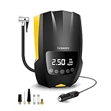 Rickwayy Tire Inflator Portable Air Compressor, 12V DC Air Pump for Car Tires, 150PSI Auto Portable Air Compressor with Emergency Light, Air Pump for Car, Motorcycle, Bicycle and Other Inflatables