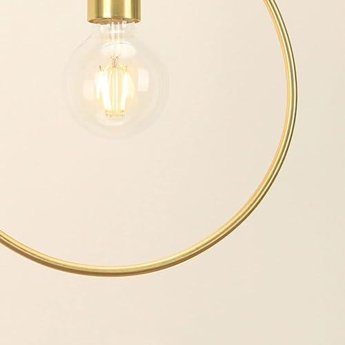 Luminaire suspendu géométrique à une tête or moderne de 29cm