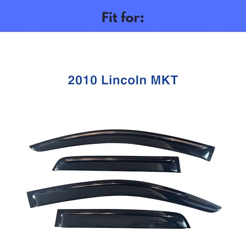 Image of IG Window Visors Fit for 2010 Lincoln MKT, Out-Channel Rain Guards Vent Wind Deflectors 4PC, Car Accessories for 2010 MKT