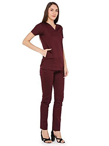 Image of Associated Uniforms Womens Cotton Slim Fit Scrub Suit with Lycra /Spandex /Stretch feel (LYCO)