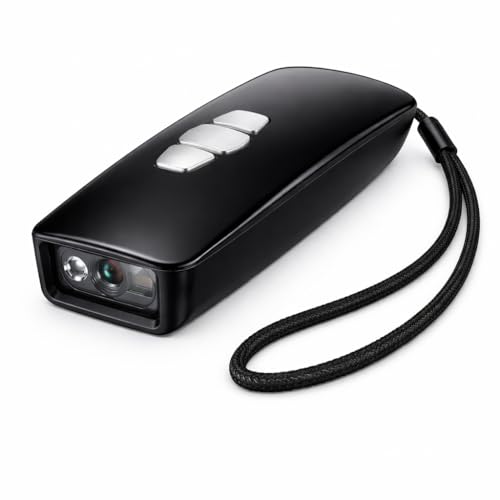 LOXS Lector codigo de Barras inalambrico 1D y Lector QR 2D para TPV y almacen – escaner codigo de Barras inalambrico Bluetooth USB 2.4GHz – Lector codigo Barras Android iOS Windows