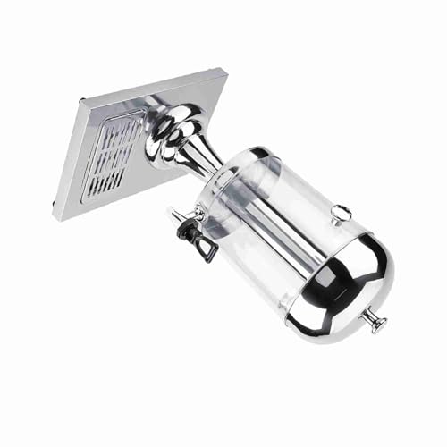 Getränkespender mit Zapfhahn, 8L Saftspender mit Kühlung, Glas Getränkespender, Heiß- und Kaltgetränkemaschine für Restaurant, Hotel, Bar, Einzelkopf, Silber