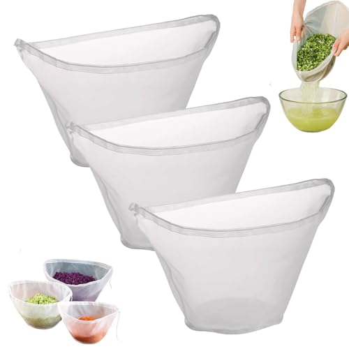 3PCS Cheese Cloth Bag for Straining, 2025 New Cheesecloth Bags Nut Milk Bag Reusable Straining Bags Cheesecloth for Cooking, Baking, Juicing, Cheese Making (19.3inch)