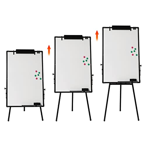 Soporte para rotafolios, rotafolios para pizarra, gancho para pizarra blanca, papel deslizante, magnético para escribir en altura ajustable, 61 x 91,4 cm