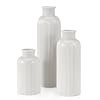 Small White Ceramic Vase Set of 3, Boho Modern White Flower Vase Room Decor, Farmhouse Decor, Vases for Your Kitchen, Bathroom, Bedroom, Living Room, Office&Shelf Centerpiece Table Decorations