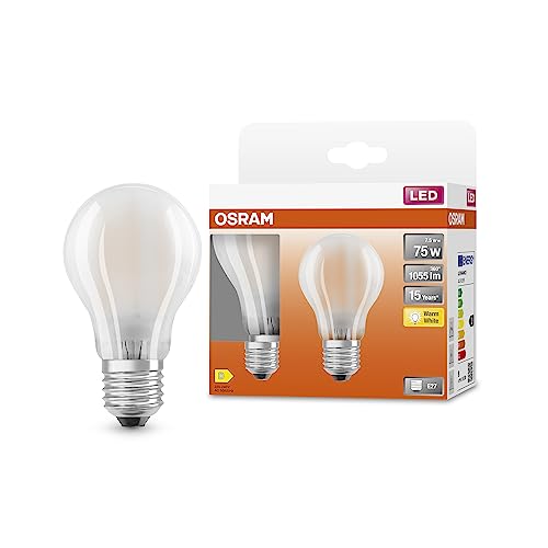 Ampoule LED E27 Osram 1055 lumens blanc chaud 2700k dépolie