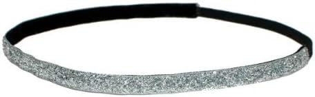 Sparkle Silver Groovy Headband 3/8"
