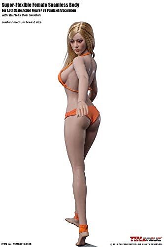 Obest 1/6 Female Super-Flexible Female Seamless Figures-Silicone Body, 10.6" Action Figures Dolls Full Silicone Suntan Medium Breast For Arts/Drawings/Photography (S33B) #TOP3