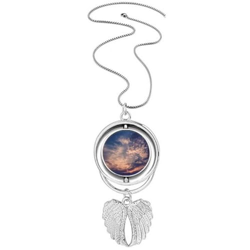 Collier ailes d'ange orange et bleu pour sublimer vos tenues d'été et de soirée