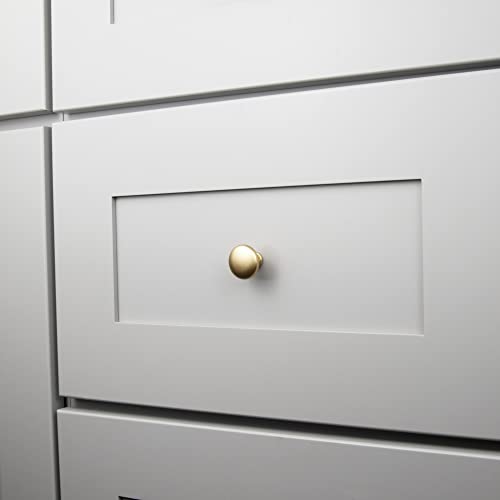 Hickory Hardware 10 Pack of Round Kitchen Cabinet Knobs, Quality Drawer and Dresser Knob, Handle Pulls for Cabinet Doors, Bathroom Drawers, 1-1/8 Inch, Matte Black