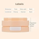 Gemice Travel Containers for Toiletries, Magnetic Travel Containers, TSA Approved Cream Jars with Toiletry Bag, Leak-proof Small 1oz Capsules Set with Multiple Labels for Organization (4 Pack) - Image 4