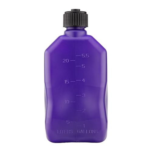 VP Racing 3612-CA, 5.5-Gallon Square Motorsport Jug Translucent Purple (3 Pack), w/Battery Powered Fluid Transfer Pump (1 Pack)