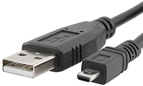 Black Usb 2.0 A To 8-Pin Mini B Cable W/ Ferrite - 1.5M / 59 Inches For Nikon Coolpix P90 #TOP4