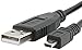 Black USB 2.0 A to 8-Pin Mini B Cable w/ Ferrite - 1.5M / 59 Inches for Nikon CoolPix P90