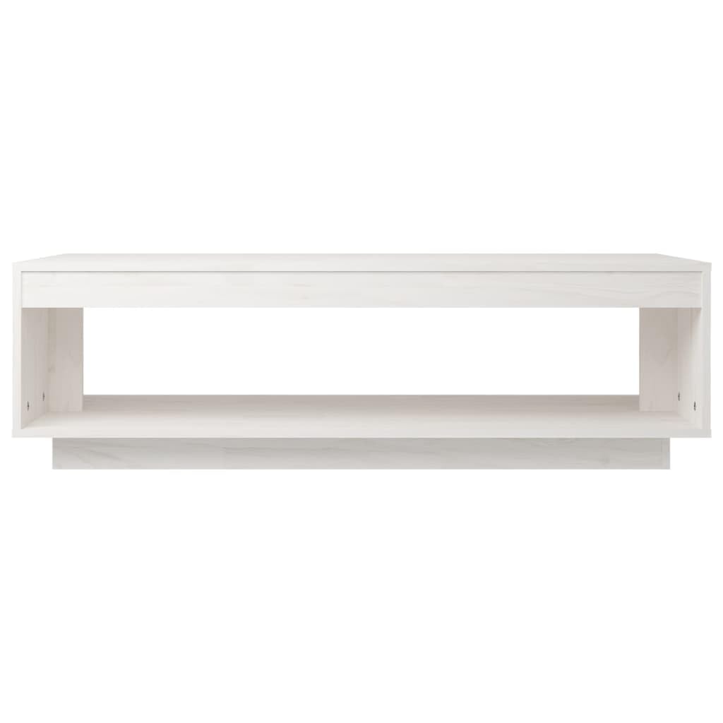 Couchtisch Weiß 110x50x33,5 cm Kiefer Massivholz