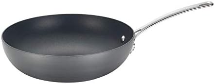 Pemberly Row Hard Anodized Nonstick Stirfry Pan in Black