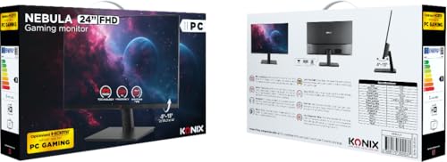 Konix Gaming-Monitor Nebula 24“ PC, PS5, Switch 2, Xbox - Full HD-Auflösung 1.080 px - 120 Hz - 4 ms - FreeSync - HDMI 2.0 - DisplayPort - IPS-Panel