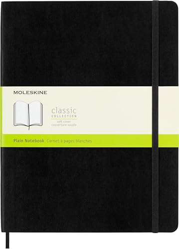 Moleskine Cuaderno Clásico con Hojas Lisas, Tapa Blanda y Cierre Elástico,...