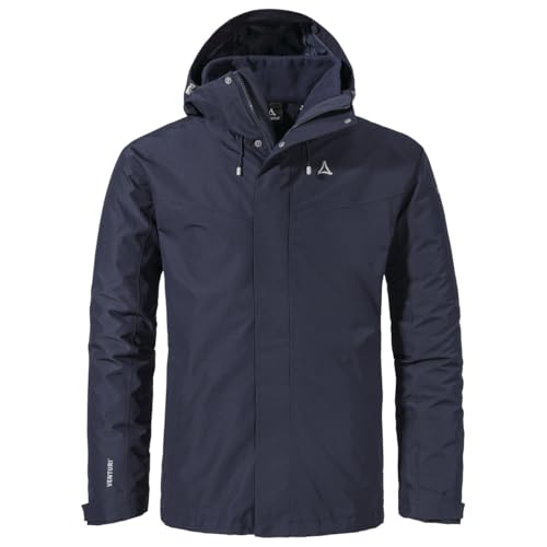 Schöffel Herren 3in1 Jacket Style Okere MNS, wasserdichte, atmungsaktive Outdoorjacke mit herausnehmbarer Fleecejacke, dark jade, 60