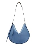 Liebeskind Berlin Damen Naomi Natural Sheep Hobo M, Mykonos Blue, Medium (HxBxT 34.5cm x 43cm 0.5cm) EU