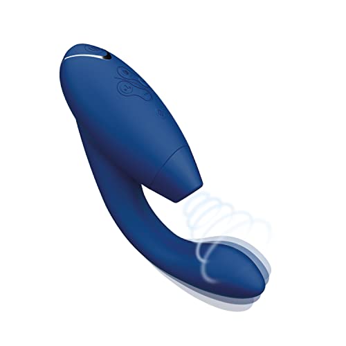 Womanizer Duo 2 Clitoral Sucker Rabbit Vibrator Sex Toy | Clit Sucking Gspot Vibrating Stimulator | Clitoris Suction | Sexual Pleasure Device | Dildo | Adult Toys for Women | Dual Stimulator | Blue