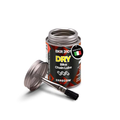 Errecom 1000 Miglia BKR 3101-4 fl oz (120 mL) Can, Dry Lube Bike Chain, for Dry and Dusty Weather Conditions, Brush Included