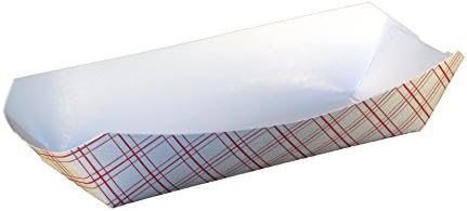 Hot Dog Tray Kraft Paper Food Trays Party Catering Disposable Trays 7" x 2.75" x 1.5" paper food tray for hot dogs paperboard food trays, hot dog trays(100)