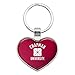 Chapman University Panthers Logo Keychain Heart Love Metal Key Chain Ring