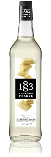 Image of 1883 White Chocolate Syrup for Drinks, Made in France, 1 Liter Glass Bottle