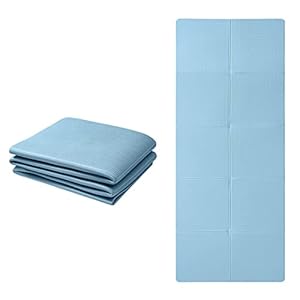 Good Nite Esterilla de yoga plegable, antideslizante, portátil, plegable, ligera, esterilla de gimnasia, pilates, deportes, viajes, yoga, 183 x 61 x 0,6 cm