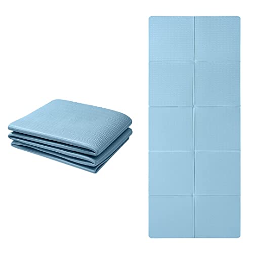Good Nite Yoga Mat TPE Foldable Portable Non Slip Exercise Fitness Gym Pilates Sport Travel Mat for Women Men 183 x 61 x 0.6 cm