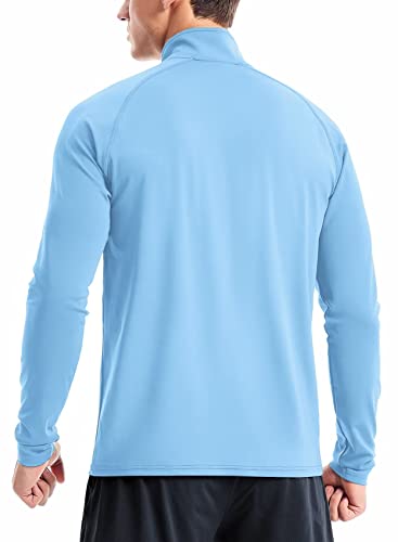 Zengjo 1/4 Zip Pullover Mens Running Shirt Long Sleeve - Image 5