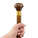 Yellow Sandalwood Wooden Fashion Walking Stick Decorative Cospaly Party Wood Walking Cane Halloween Mace Wand Crosier 87cm